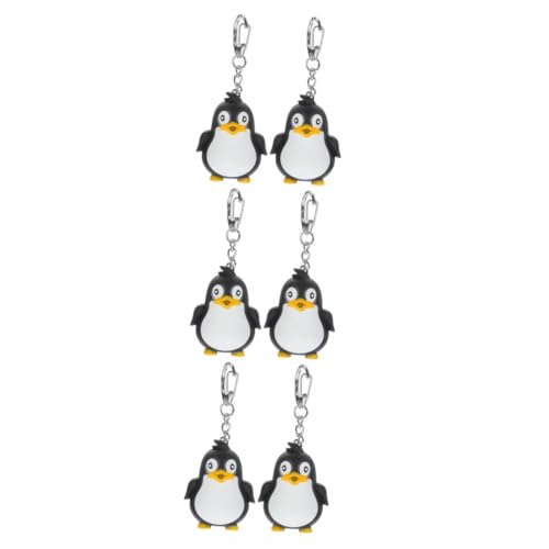 COLLBATH 6 STK Ton- und Licht-Schlüsselanhänger Pfauen-Schlüsselanhänger LED-Tier-Schlüsselanhänger Soundeffekte Paarverzierung kreative Schlüsselanhänger Solider Schlüsselanhänger Black von COLLBATH