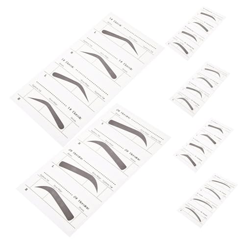 COLLBATH 6 Stck Teiliges Einweg Augenbrauen Schablonen aus Papier Kompakte Praktische Augenbrauen Aufkleber für Frauen und Mädchen für Präzises und Zeitsparendes Make Up zu Hause Salon von COLLBATH
