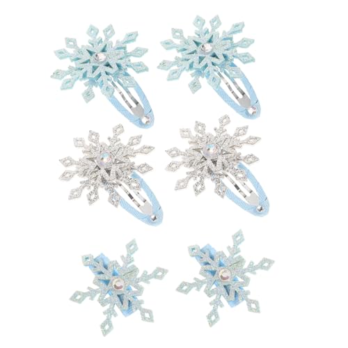 COLLBATH 6stücke Teiliges Schneeflocken Haarspangen Für Mädchen Süße Dekorative Haarklammern Im Entenschnabel-design Haaraccessoire Für Kleine Prinzessinnen von COLLBATH