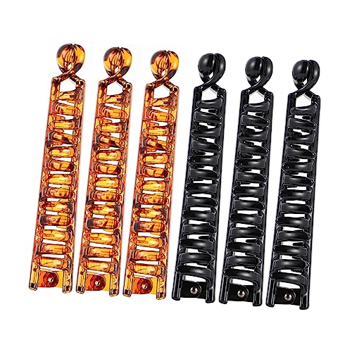 COLLBATH 6stücke Bananen-haarspangen Für Damen Haarclips Schwarz Und Dunkelkaffee Haarzubehör Für Und Verschiedene Frisuren Für Alltag Und Besondere Anlässe von COLLBATH