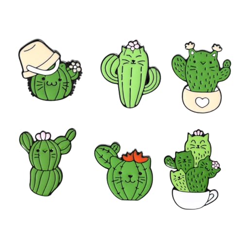 COLLBATH 6 Stück Katzenmotiv Brosche Niedliche Cartoon Anstecknadel für Kleidung Taschen Rucksäcke Stilvolles Modeaccessoire für Erwachsene von COLLBATH