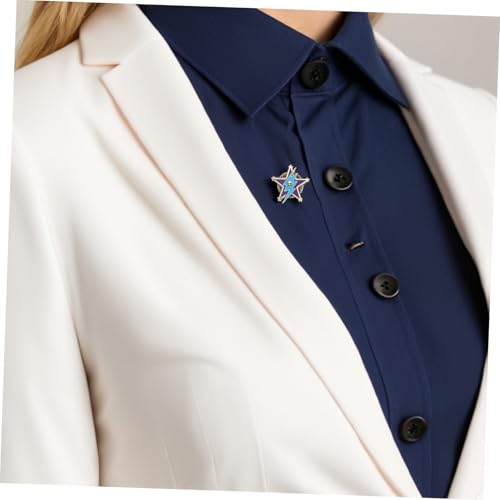 COLLBATH 6 Stück Retro Fünf-punkte Stern Brosche für Herren Vintage Metall Anstecknadel für Anzug Reversjacke Rucksack Stilvolle Sichere und Zeitlose Lapel Pin Accessoires von COLLBATH