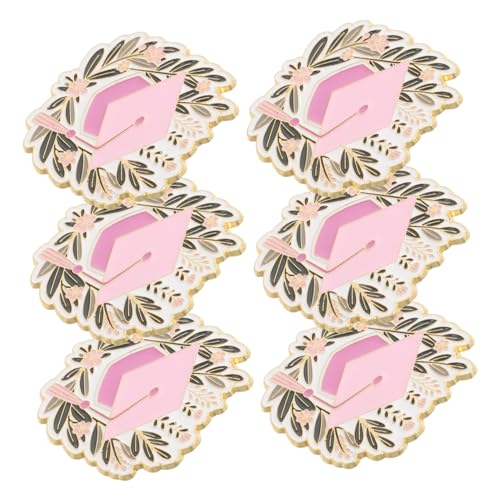 COLLBATH 6 Stück Teiliges Abschluss Broschen Doktorhut Anstecker für Graduierung Vielseitige Dekoration für Kleidung Rucksäcke und Feiern Langlebige Perfektes Erinnerungsstück von COLLBATH