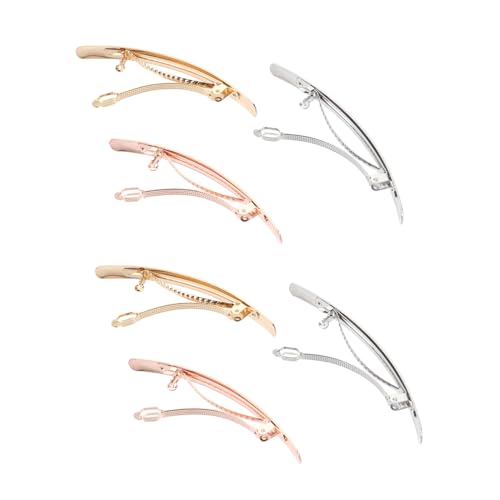 COLLBATH 6 Stück Teiliges Frauen Schmale Glatte Haarspangen mit Gebürstetem in Gold Silber Roségold Stilvolle Schlichte Haarclips für Mädchen und Damen Vielseitige Ponytail haaraccessoires von COLLBATH