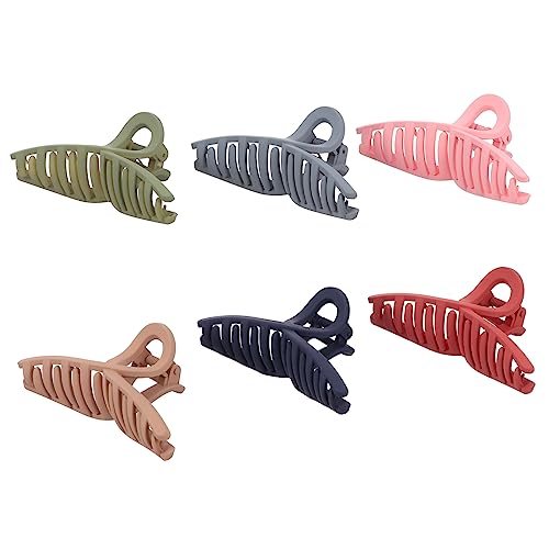 COLLBATH 6 Stück Teiliges Große Rutschfeste Haarklammern für Damen Robuste Haarklammern aus Hochwertigem Material Geeignet für Dickes und Normales Haar Modische Farben für Alltag und Reise von COLLBATH