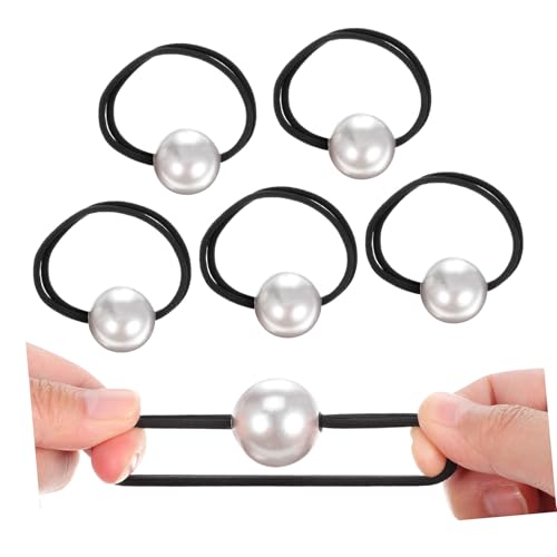 COLLBATH 6 Stück Teiliges Haargummi mit Großen Perlen Dicke Elastische Haargummis Schonend für Haarschäden Komfortable Ponytail Halter für Damen Modisches Haaraccessoire für Vielseitige von COLLBATH