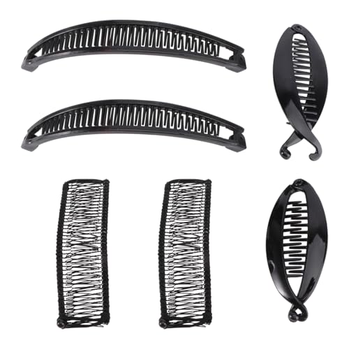 COLLBATH 6 Stück Teiliges Haarspangen Banana Clips Fischgräten Design Langlebig Wiederverwendbar Modisch für Damen Mädchen Haarschmuck Rutschfest für Ponytail Party Hochzeit Alltag von COLLBATH