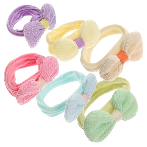 COLLBATH 6 Stück Teiliges Kleine Elastische Haargummis mit Süßen für Mädchen Weiche Ponytail halter für Junge Mädchen und Hautfreundlich für Alltag Schule und Party von COLLBATH
