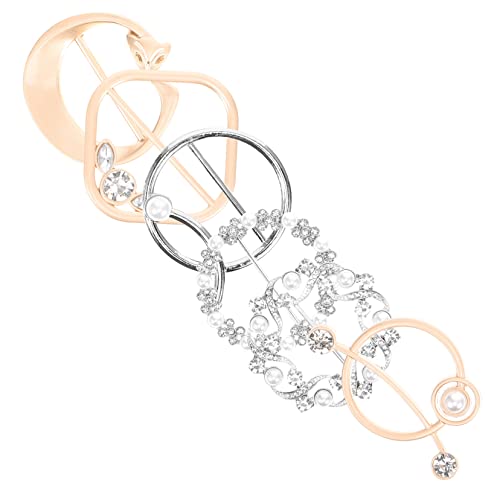 COLLBATH 6 Stück Teiliges Metall Schal und T Shirt Clips mit Funkelnden Strasssteinen Langlebig und Praktisch Vielseitig für Hochzeit Party Alltag Ringschnallen zur Eleganten Fixierung und von COLLBATH