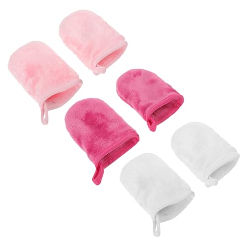 COLLBATH 6 Stück Teiliges Reinigungshandschuhe aus Mikrofaser Sanftes Peeling und Make up entferner Waschbare Waschlappen für Gesichtspflege für Reisen Superweich und Hautfreundlich von COLLBATH