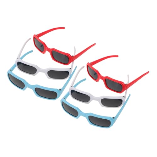 COLLBATH 6 Stück Teiliges Set Bunte Puppen Sonnenbrillen aus Kunststoff Modische für Puppen Leicht und Langlebig Vielseitiges Accessoire für Geburtstags Feiertagsoutfits von COLLBATH