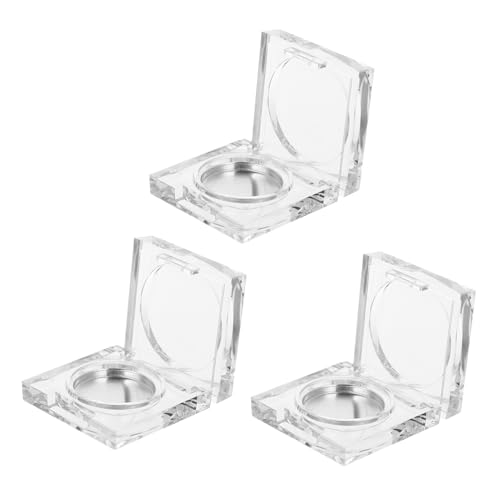 COLLBATH 6 Stück Teiliges Transparente Nachfüllbare Lidschatten und Blush Boxen Kompakte Kosmetikbehälter für Lidschatten und Highlighter Leichte Aufbewahrung für Unterwegs und von COLLBATH