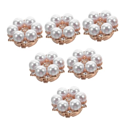 COLLBATH 6 Stück Teiliges Tuxedo Hemd Knopfblenden für Herren Strass-perlen Blumen Manschettenknöpfe Dekorative Clips für Hemdsärmel Elegantes Zubehör für Festliche Anlässe von COLLBATH