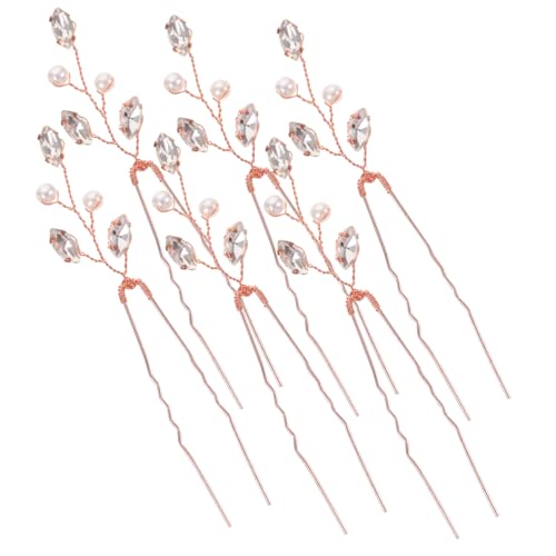 COLLBATH 6 Stück Teiliges U förmige Braut Haarnadeln mit Perlen und Strass Leichte Hochzeit Haarschmuck für Frauen und Mädchen Eleganter Haarstyling Zubehör für Festliche Anlässe und von COLLBATH