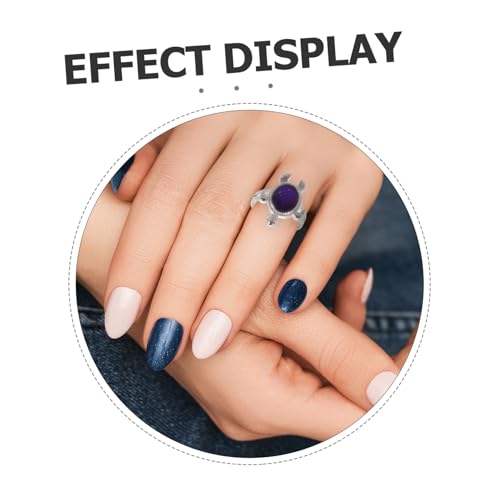 COLLBATH 6 Stück Thermochromer Ring Schmuck Schildkröten Stimmungsring Kostümringe Requisiten Meeresschildkrötenringe Für Frauen Farbwechsel Kinderring Geburtstagsparty von COLLBATH