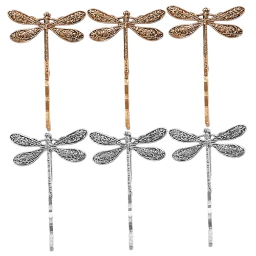 COLLBATH 6 Stk Vintage Libellen Haarspange Dekorative Haarspange Für Libellen-haarspangen Vintage Haarspange Haarklammer Haarspangen Für Damen Metall Fräulein Jahrgang Ausgabekarte von COLLBATH