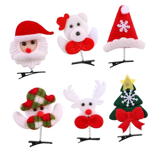 COLLBATH Weihnachts Haarspangen Set Weihnachtsmann Schneemann Weihnachtsbaum Und Rentier Haarschmuck Perfekte Weihnachtsdekoration Für Und Erwachsene Ideal Für Partys Und von COLLBATH