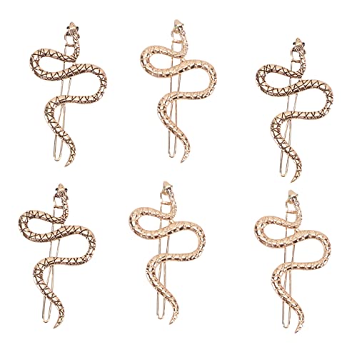 COLLBATH 6stücke Schlangen Haarspange Aus Metall Gold Vintage Seitliche Klammer Für Frauen Haarnadeln Schmuck Elegante Haarzusätze von COLLBATH