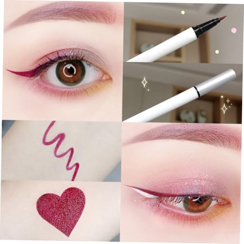 COLLBATH 6Stücke Teiliges Farbiger Eyeliner Stift Wasserfester Langlebiger Flüssiger Eyeliner für Anfänger Rotbraun und Perfektes von COLLBATH
