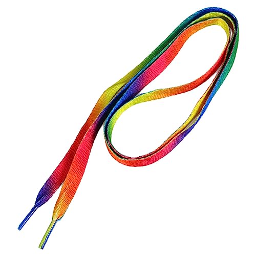 COLLBATH 6er Set flache Schnürsenkel in Regenbogenfarben 1 m Länge für Sneaker Sportschuhe von COLLBATH