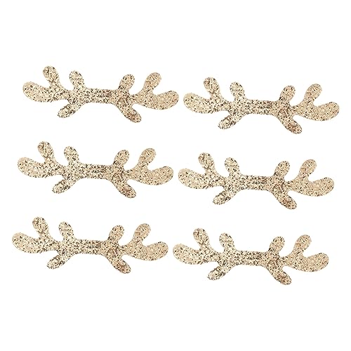 COLLBATH Realistisches Geweih-erscheinungsbild Haarschmuck Für Mädchen 6-teiliges Weihnachtshaarschmuck-set Aus Goldenem Geweih-kopfschmuck von COLLBATH