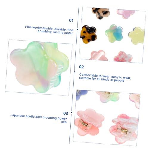 COLLBATH 7 Stück 7 teiliges Kleine Bunte Blumen Haarklammern für Mädchen Leichte Rutschfeste Haarspangen Zuverlässiger Griff für Dünnes und Mittleres Haar Vielseitiges Haarstyling Zubehör von COLLBATH