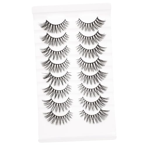 COLLBATH 8 Paare Künstliche Wimpern Natürlicher Look Voluminöse False Eyelashes für Frauen Weich und Wiederverwendbar für Party Cosplay und Hochzeit Make Up von COLLBATH