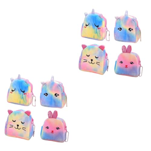 COLLBATH Geldbörse Für Kinder 8 STK Geldbörse Taschen Zur Aufbewahrung Von Geld Flauschige Mini-Kosmetiktasche Süße Abwechslung Portmonee Kinder Portemonnaie Kinder Geldbeutel Tasche Plüsch von COLLBATH