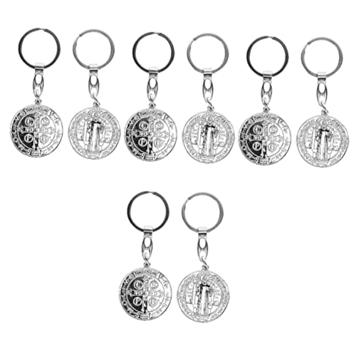 COLLBATH 8stücke Runde Metall-pendels Schlüsselanhänger Kreative Souvenir-Ornamente Für Schlüsselorganisation Und Schmuck Für Taschen Und Rucksäcke von COLLBATH