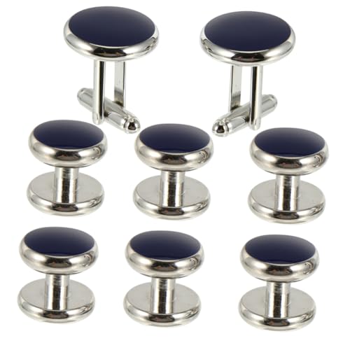 COLLBATH 8 Stück Elegantes Teiliges Manschettenknopf Set für Herren Runde Design Manschettenknöpfe für Französische Hemden Passend zu Smoking und Formellen Anlässen Langlebig und von COLLBATH