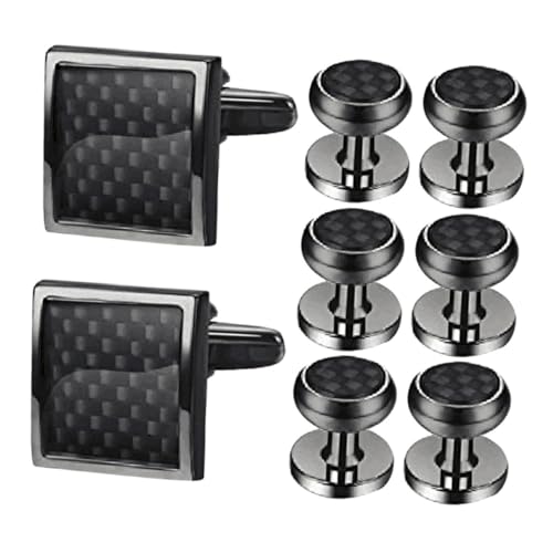 COLLBATH 8-teiliges Schwarzes Set Für Herren Hochzeit Business Formelle Anlässe -accessoires Mit Box von COLLBATH