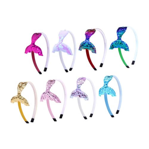 COLLBATH 8stücke Haarschmuck Meerjungfrau Für Junge Mädchen Mit Pailletten-stirnbändern Kopfschmuck Für Mädchenfrisuren -funktion Leicht Und Bequem von COLLBATH