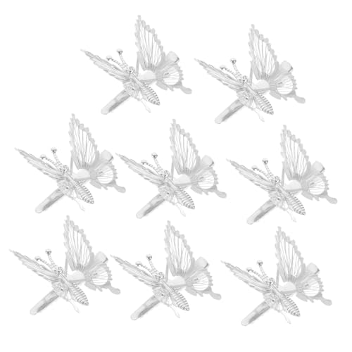 COLLBATH 8 Stück Schmetterlinge Haarklammern Damen Haarschmuck für Partys und Alltag Leichte Fixierung mit Haarschaden Schutz Modische Haarspangen für Lockere Frisuren und Geschenkideen von COLLBATH