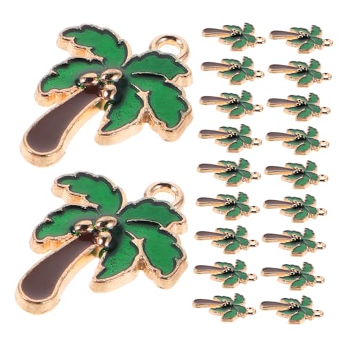COLLBATH 80 Stück Teiliges Hawaii Charms Kokosnussbaum Anhänger aus Emailliertem Zinklegierung Tropisches Design Langlebig Farbintensiv für DIY Schmuck Schlüsselanhänger Halskette Armband von COLLBATH