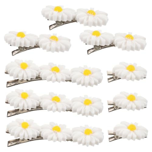 COLLBATH 9 Stück Teiliges Weiße Daisy Haarspangen für Damen und Mädchen Dekorative Blüten Haarclips Geeignet für Dickes Glattes oder Lockiges Haar Komfortabel Vielseitig für Party und von COLLBATH