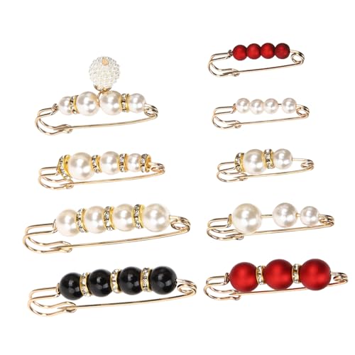 COLLBATH 9stücke Teiliges Broschen Clips Mit Perlen Für Multifunktionale Cardigan Clips Und Schalverschlüsse Vermeidung Von Licht Für Stilvolle Kleidung Verschiedenen Farben Erhältlich von COLLBATH