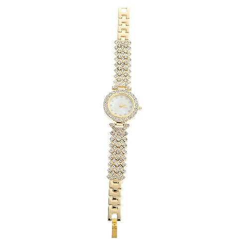 COLLBATH Mode Uhr Für Frauen Zarte Goldene Strass Uhr Elegant Und Schweißfest Armbanduhr Für Alltag Und Besondere Anlässe Geschenkidee Für Damen von COLLBATH