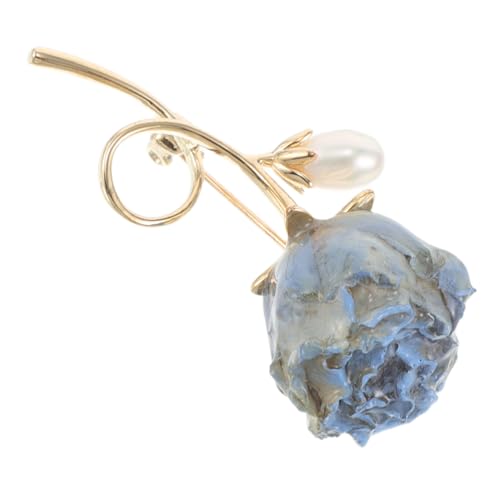 COLLBATH Anstecknadel Blau Retro Vintage Blumenbrosche Eleganter Lapel Pin für Anzüge Pullover und Schals Vielseitiger Schmuck für Arbeit Reisen und Festliche Anlässe von COLLBATH