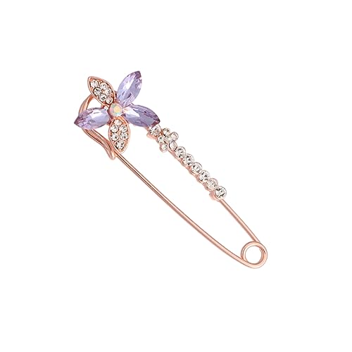 COLLBATH Strass-blumen-revers Zarte Brosche Aus Legierung Accessoire Für Frau Anzieh-requisiten von COLLBATH