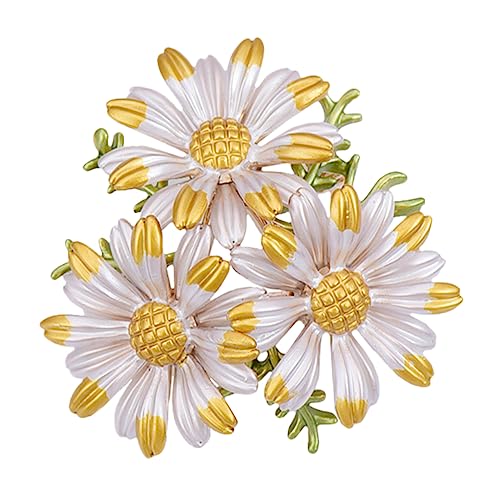 COLLBATH Anti Exposure Brosche Gänseblümchen Schmuck Broschennadeln Für Damen Kostüm Gänseblümchen Geblümte Kleidernadel Hemd Clips Modische Kleidung von COLLBATH