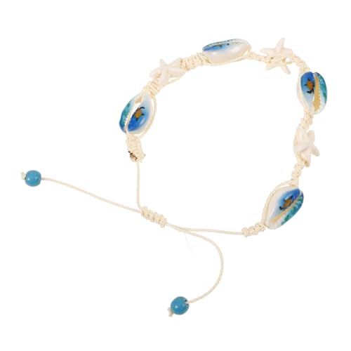 COLLBATH Armband Schmuck Hawaii-armband Muschelgeflochtenes Armband Kauri-muschel-armband Fußschmuck Am Strand Sommer Strand Armbänder Strand Muschel Armband Böhmisches Armband Stoff von COLLBATH