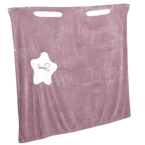 COLLBATH Bademantel Damen Lang Ärmellos Nachthemd Baderock Strandtuch Korallen Saugfähig Schnelltrocknend Mit Tasche Schulterfreies Design Knopfverschluss Violett von COLLBATH