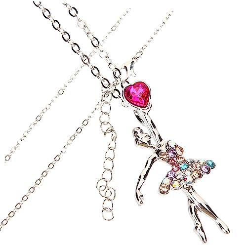 COLLBATH Ballerina Anhänger Halskette Damen Tanz Schmuck Leichte Hautfreundliche Prom Kette Verstellbare Robustes und Legierung Modisches Accessoire für Frauen von COLLBATH