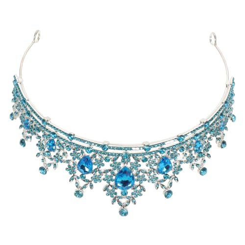 COLLBATH Barock Haarkrone mit Kristallbesatz Retro Damen Tiara für Hochzeit Party Cosplay Fest Eleganter Strass haarschmuck Vielseitig Kombinierbares Prinzessinnen accessoire von COLLBATH