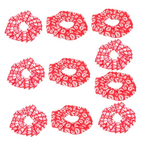 COLLBATH 10 Stück Herz Und Lippendesign Haargummis Elastische Haarbänder Für Frauen Und Teenager-mädchen Partygeschenke Zum Valentinstag von COLLBATH