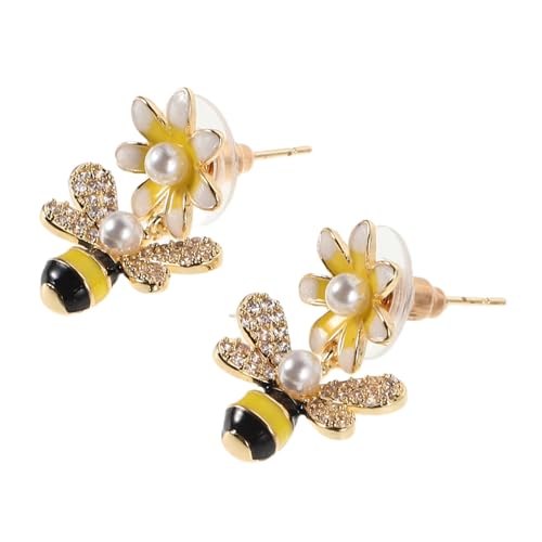 COLLBATH Bienen Ohrhänger mit Zirkonia Süße Tropf Ohrstecker für Damen Einzigartiger Ohrschmuck für Freunde Familie von COLLBATH
