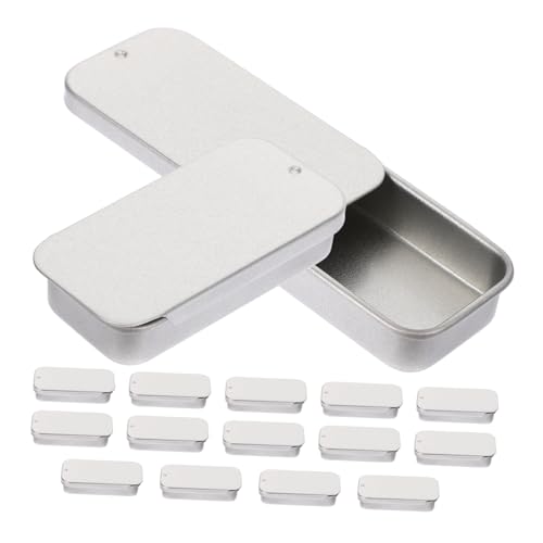 COLLBATH Blechdosen Mit Schiebedeckel Vielseitige Für üßigkeiten Bastelbedarf Kosmetik Und Mehr 50x25x10mm Matte Silberfarbe von COLLBATH