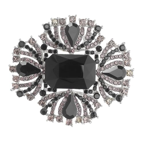 COLLBATH Große Blumenbrosche Aus Glas-strasssteinen Und Legierung Stilvolle Blumen-anstecknadel Für Damen Hochwertiger Broschenschmuck Für Anzüge Und Kleidung von COLLBATH