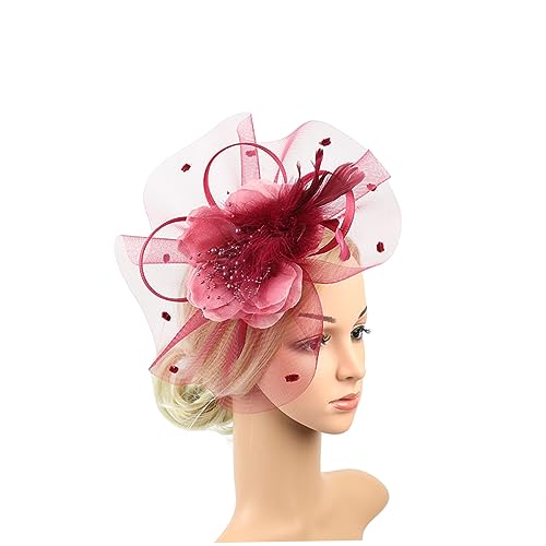 COLLBATH Blumenhaarspange Floraler Reifen Netz-haarschmuck Brautstirnband Damen-kopfschmuck von COLLBATH