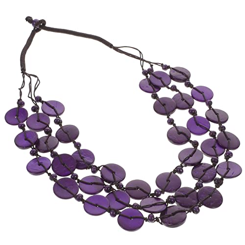 COLLBATH Holzperlenkette Für Damen Chunky Layered Halskette Stil Modeschmuck Zu Kleidern Shirts Langlebig Und Hautfreundlich von COLLBATH